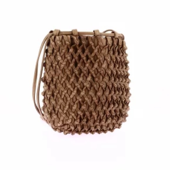 Chanel Vintage Woven Leather Tassel Bucket Bag with drawstring closure - Picture 1 of 13
